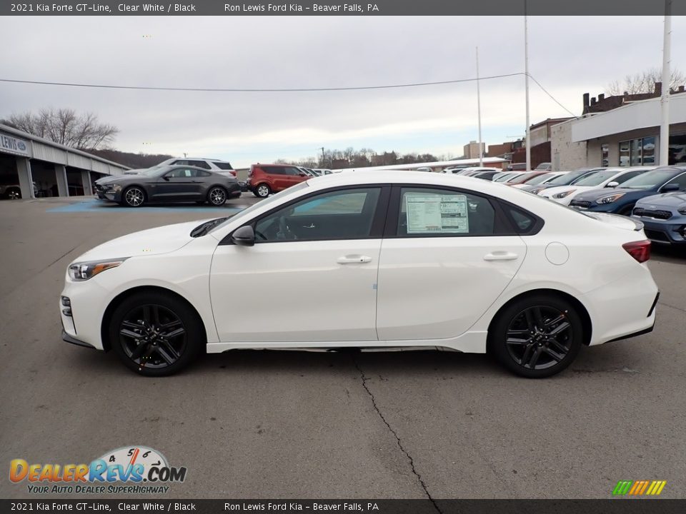 2021 Kia Forte GT-Line Clear White / Black Photo #6