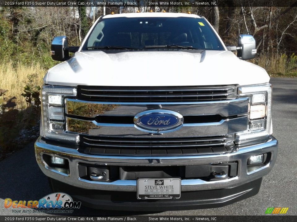 2019 Ford F350 Super Duty Lariat Crew Cab 4x4 White Platinum / Black Photo #4