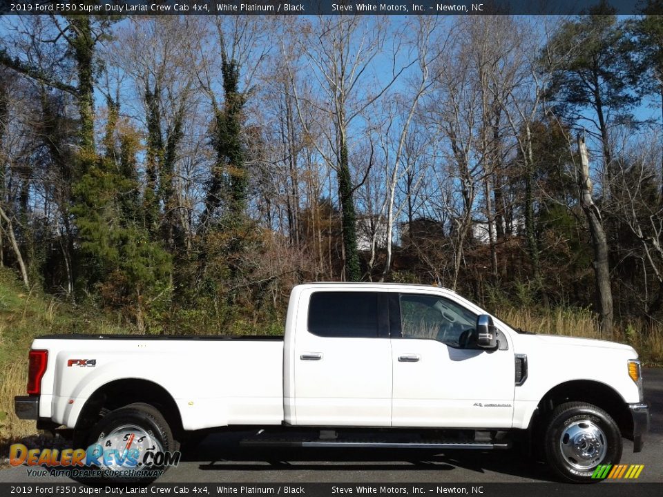 White Platinum 2019 Ford F350 Super Duty Lariat Crew Cab 4x4 Photo #6