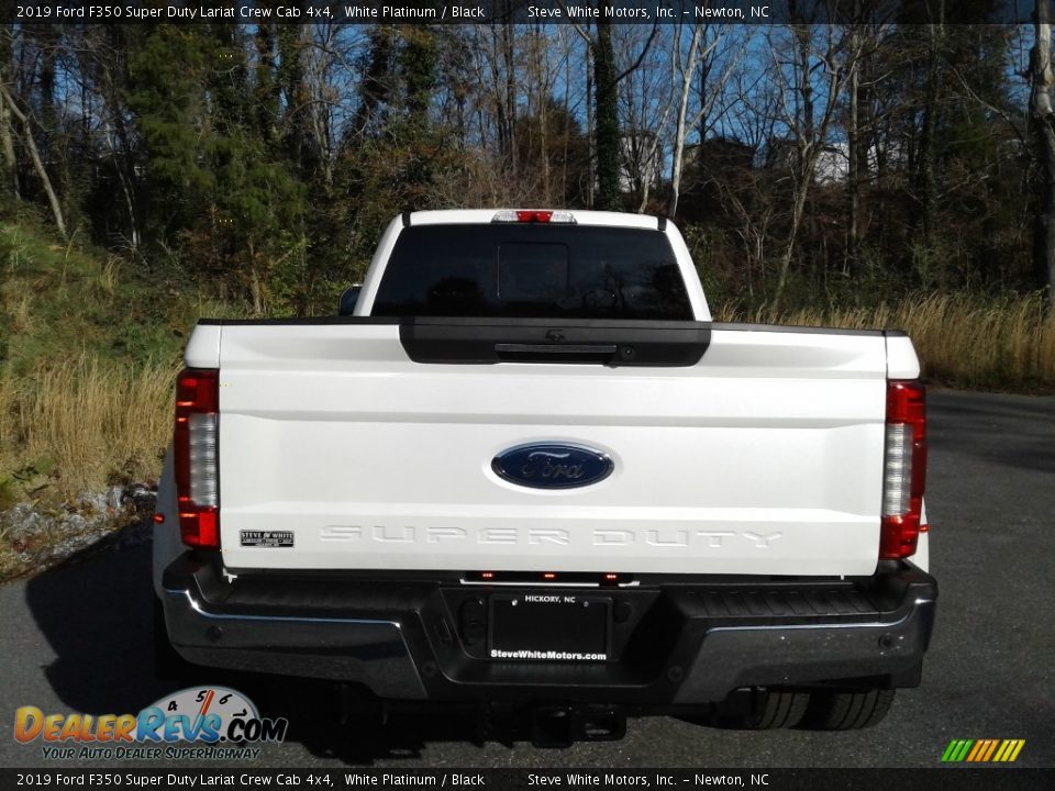 2019 Ford F350 Super Duty Lariat Crew Cab 4x4 White Platinum / Black Photo #8