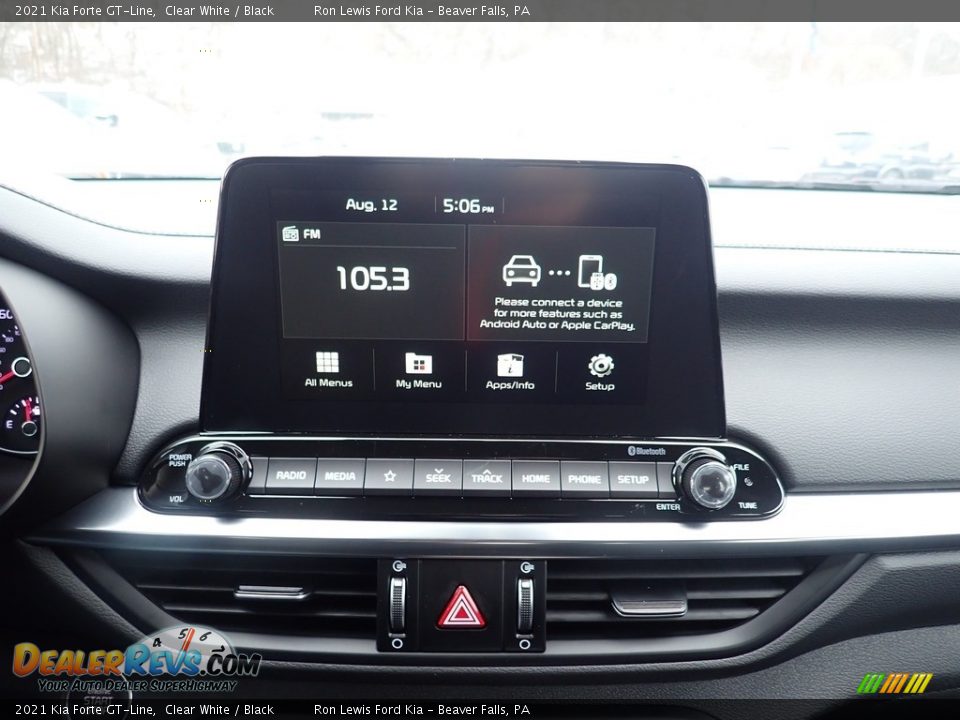 2021 Kia Forte GT-Line Clear White / Black Photo #16
