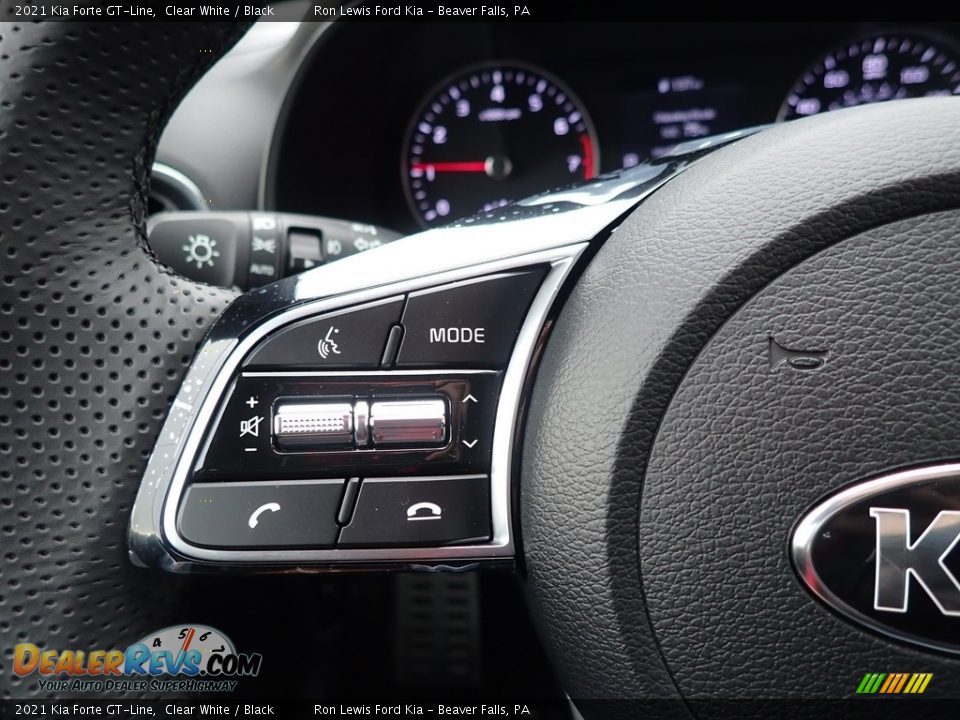 2021 Kia Forte GT-Line Clear White / Black Photo #19