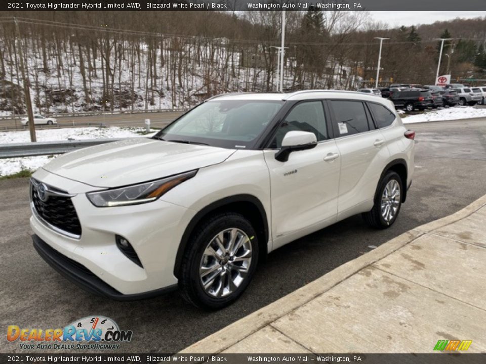 2021 Toyota Highlander Hybrid Limited AWD Blizzard White Pearl / Black Photo #13