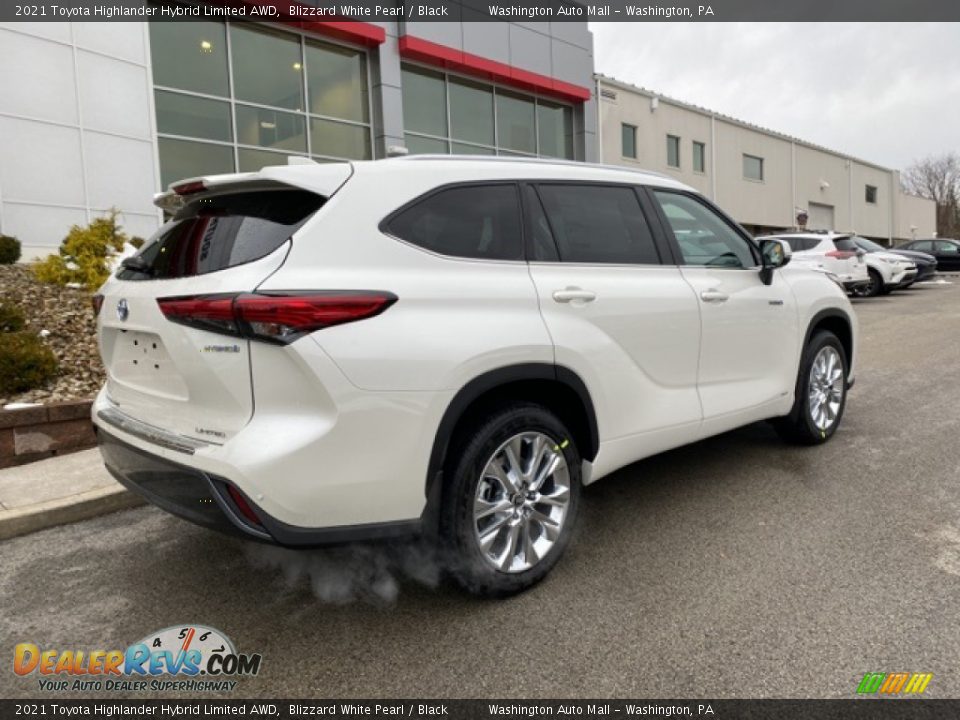 2021 Toyota Highlander Hybrid Limited AWD Blizzard White Pearl / Black Photo #14