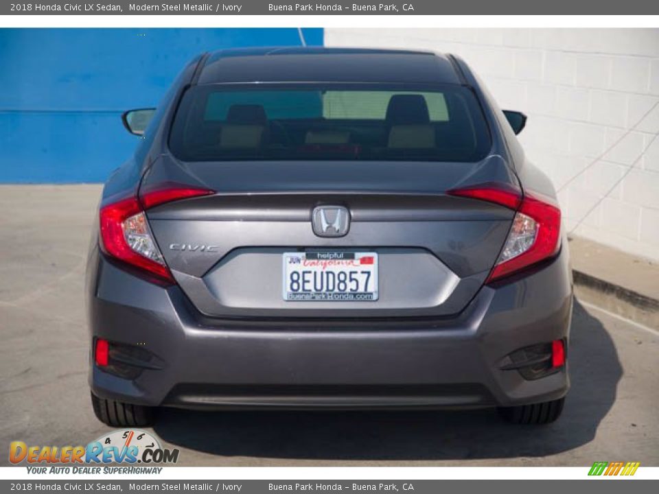 2018 Honda Civic LX Sedan Modern Steel Metallic / Ivory Photo #11