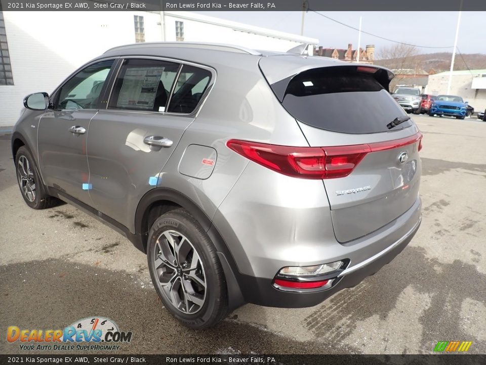 2021 Kia Sportage EX AWD Steel Gray / Black Photo #6