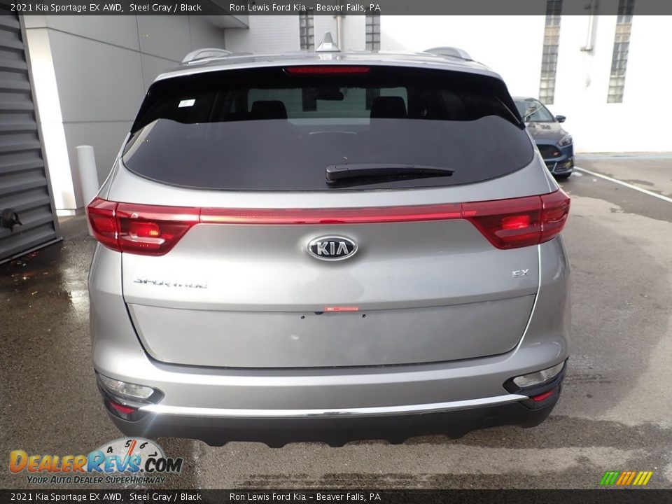 2021 Kia Sportage EX AWD Steel Gray / Black Photo #7
