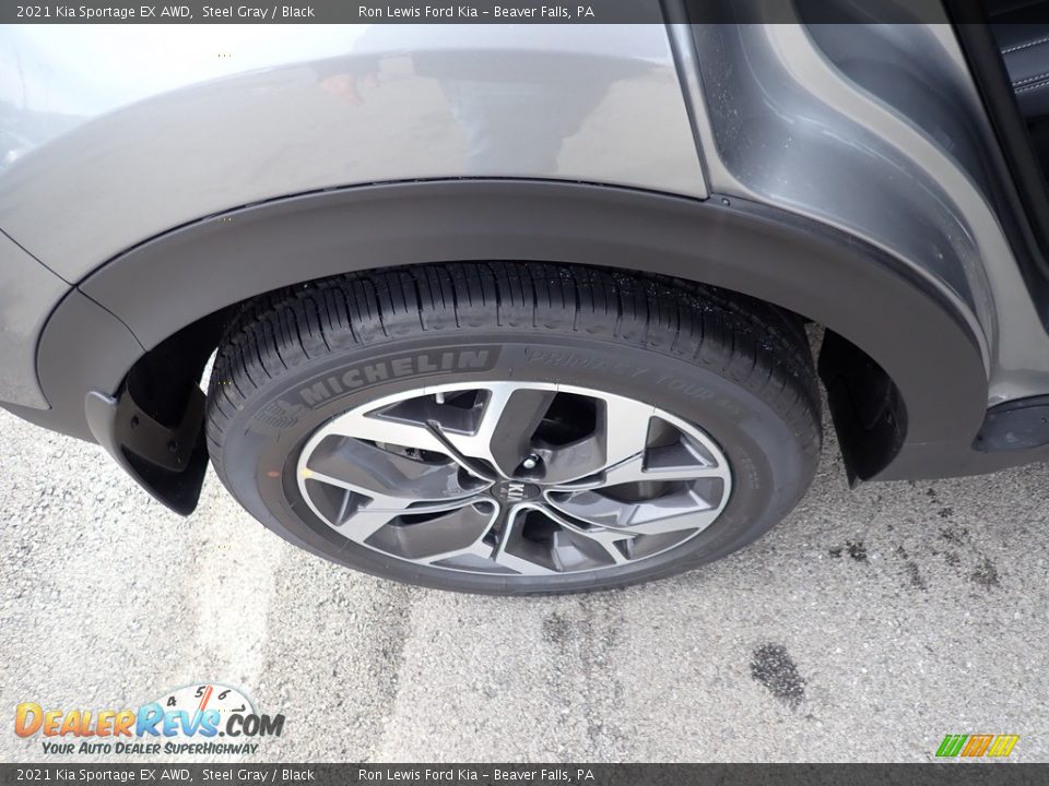 2021 Kia Sportage EX AWD Steel Gray / Black Photo #8