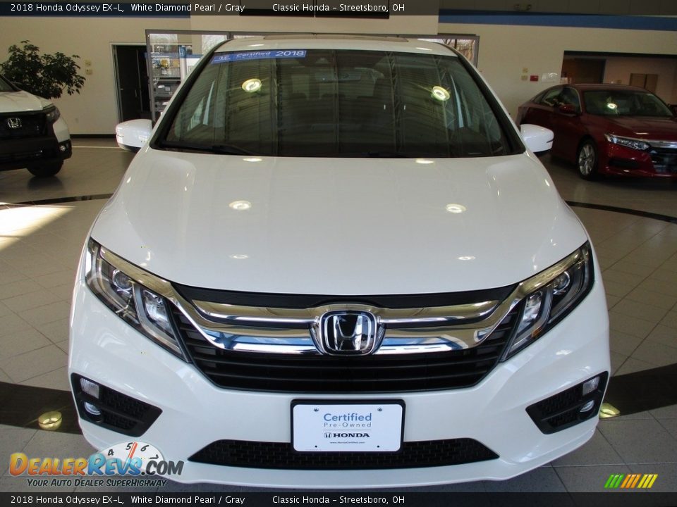 2018 Honda Odyssey EX-L White Diamond Pearl / Gray Photo #2