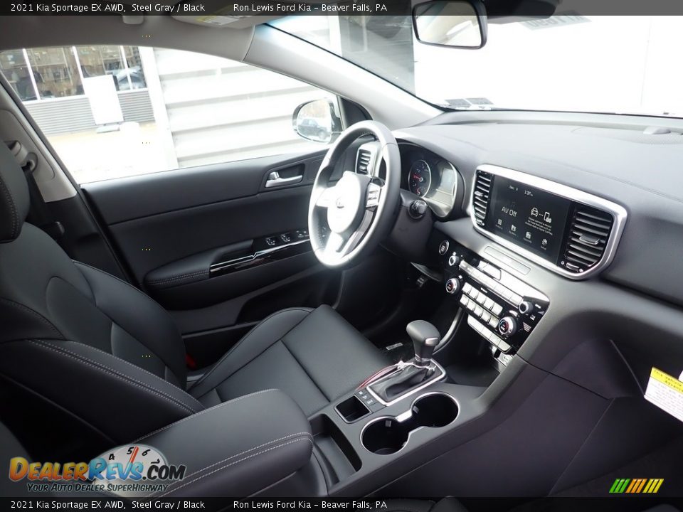 2021 Kia Sportage EX AWD Steel Gray / Black Photo #11