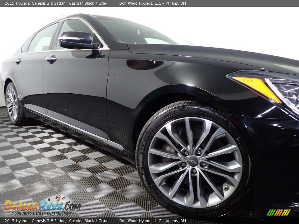 2015 Hyundai Genesis 3.8 Sedan Caspian Black / Gray Photo #3