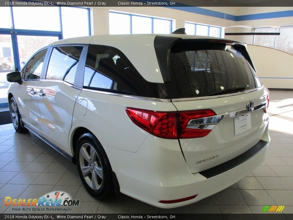 2018 Honda Odyssey EX-L White Diamond Pearl / Gray Photo #9