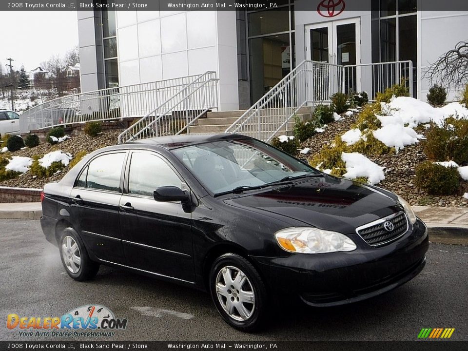 2008 Toyota Corolla LE Black Sand Pearl / Stone Photo #1