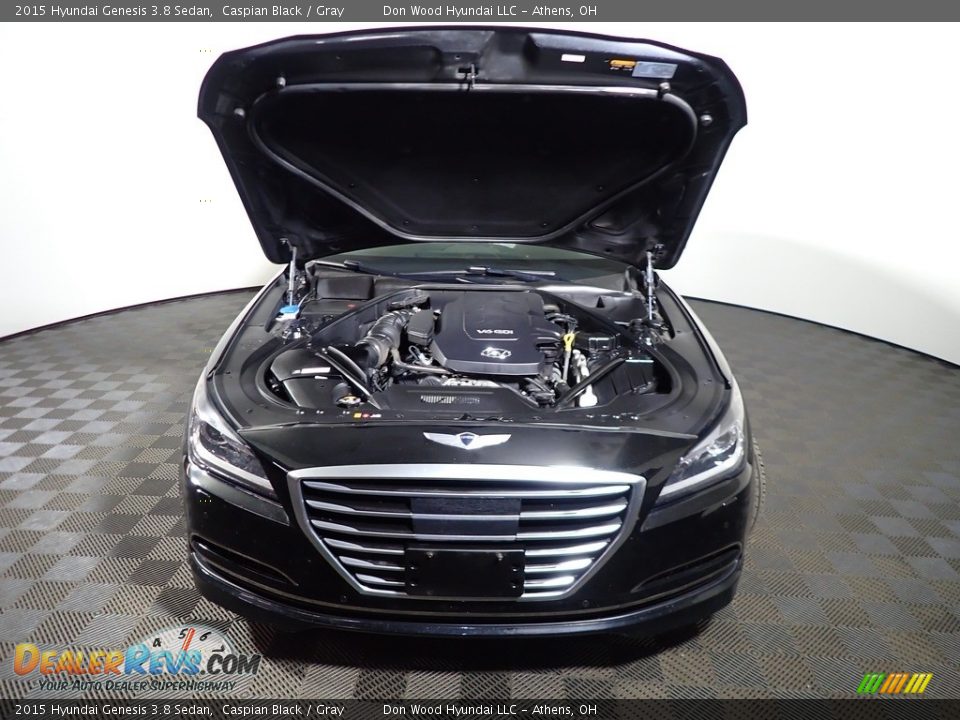 2015 Hyundai Genesis 3.8 Sedan Caspian Black / Gray Photo #5