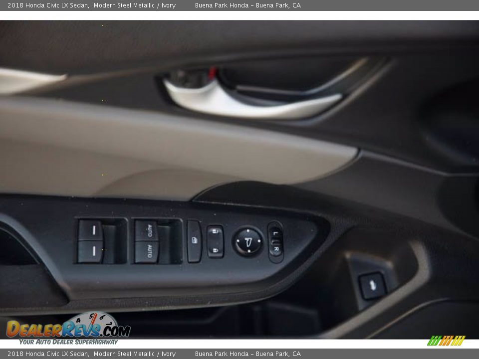 2018 Honda Civic LX Sedan Modern Steel Metallic / Ivory Photo #30
