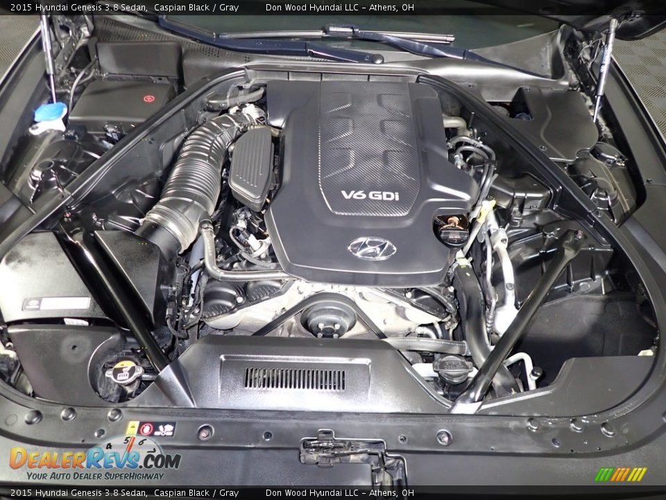 2015 Hyundai Genesis 3.8 Sedan Caspian Black / Gray Photo #6
