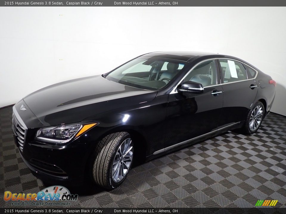 2015 Hyundai Genesis 3.8 Sedan Caspian Black / Gray Photo #7