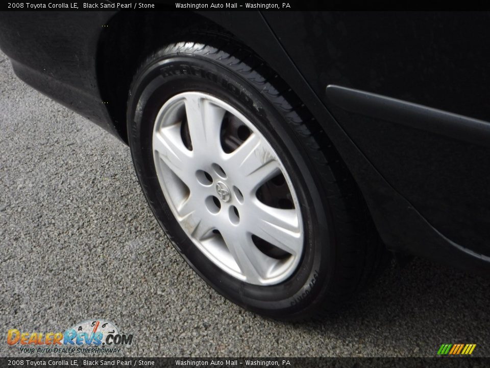 2008 Toyota Corolla LE Black Sand Pearl / Stone Photo #7