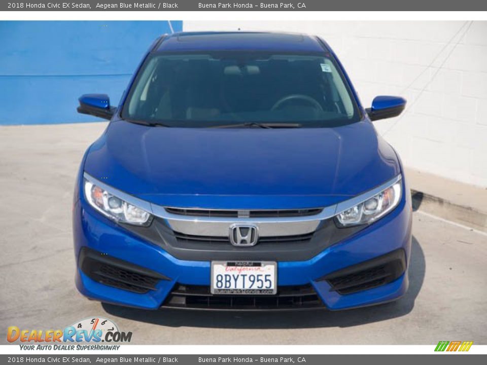 2018 Honda Civic EX Sedan Aegean Blue Metallic / Black Photo #7