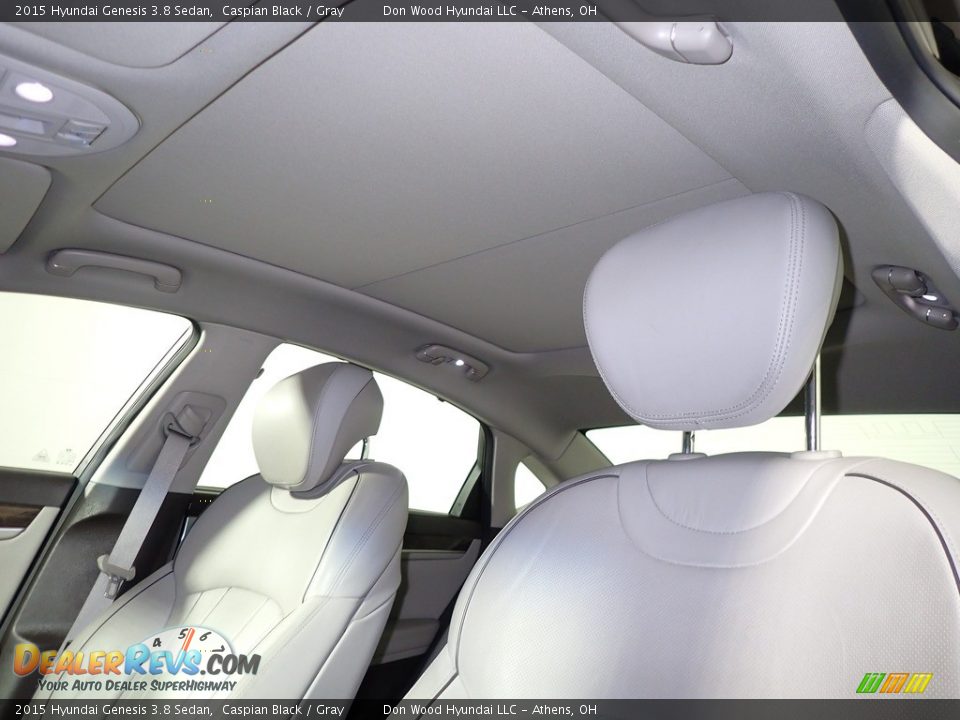 2015 Hyundai Genesis 3.8 Sedan Caspian Black / Gray Photo #19