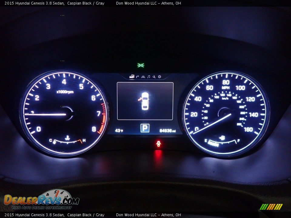 2015 Hyundai Genesis 3.8 Sedan Caspian Black / Gray Photo #21
