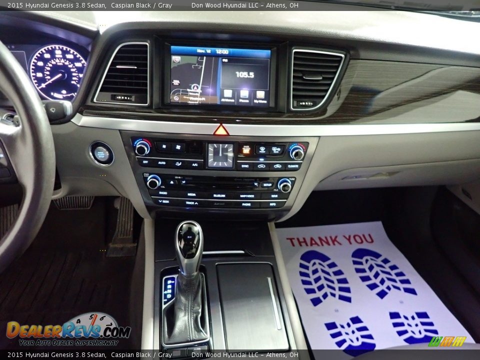 2015 Hyundai Genesis 3.8 Sedan Caspian Black / Gray Photo #22