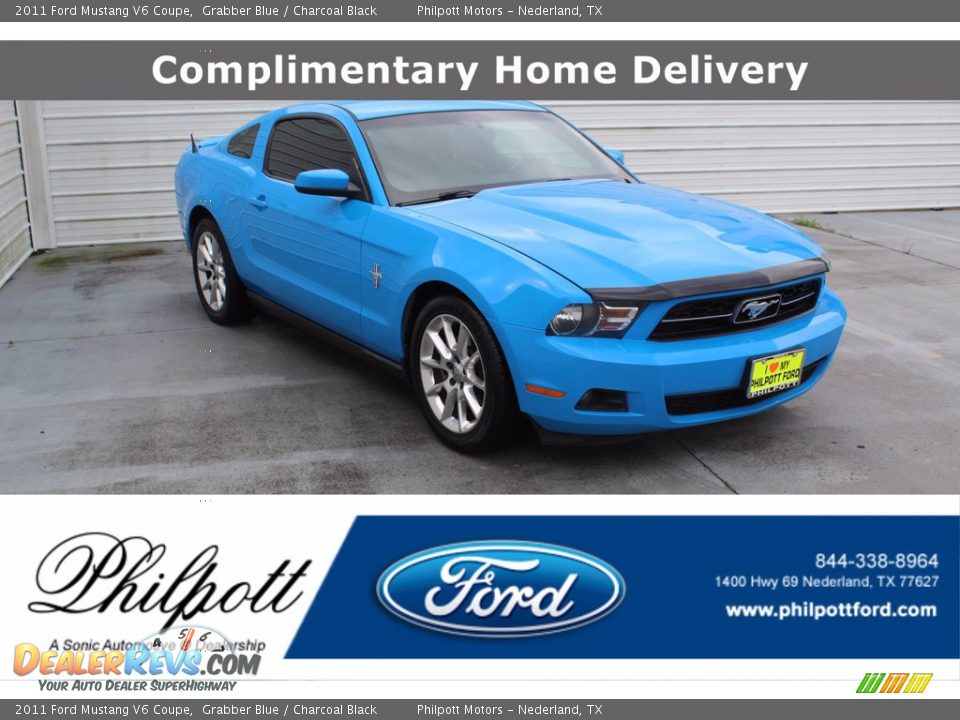 2011 Ford Mustang V6 Coupe Grabber Blue / Charcoal Black Photo #1