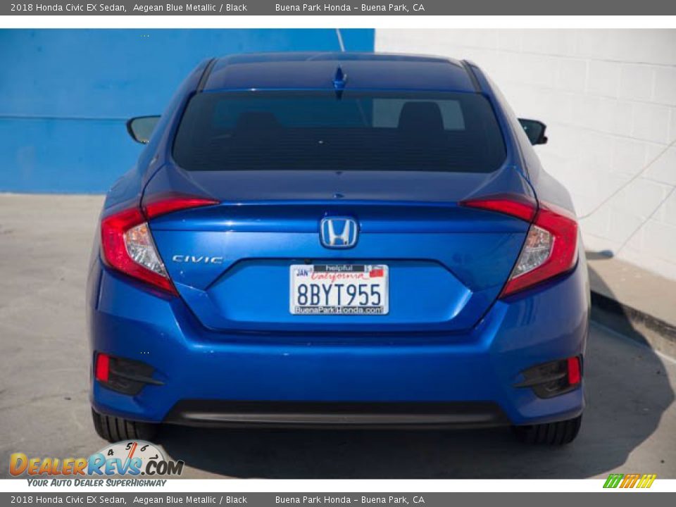 2018 Honda Civic EX Sedan Aegean Blue Metallic / Black Photo #11