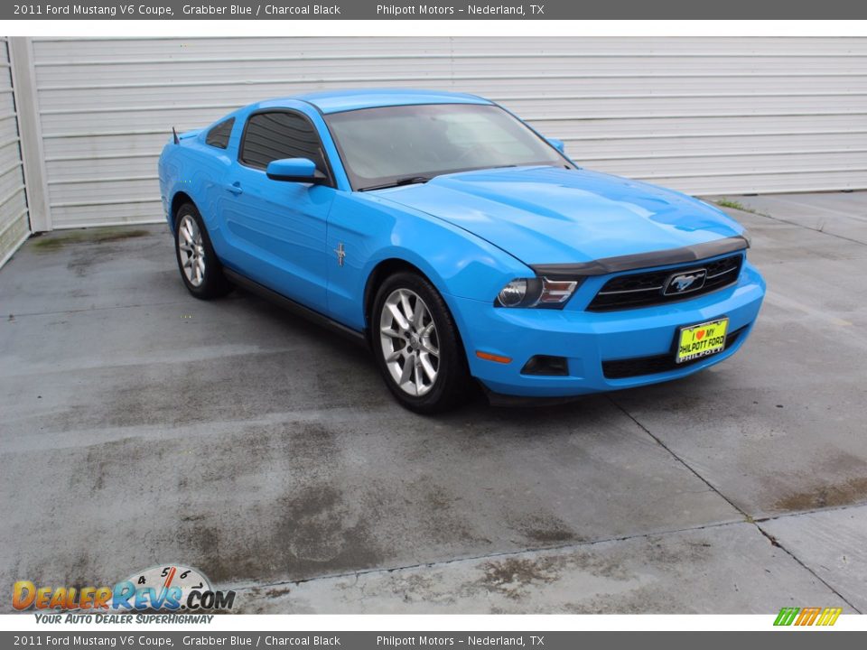 2011 Ford Mustang V6 Coupe Grabber Blue / Charcoal Black Photo #2