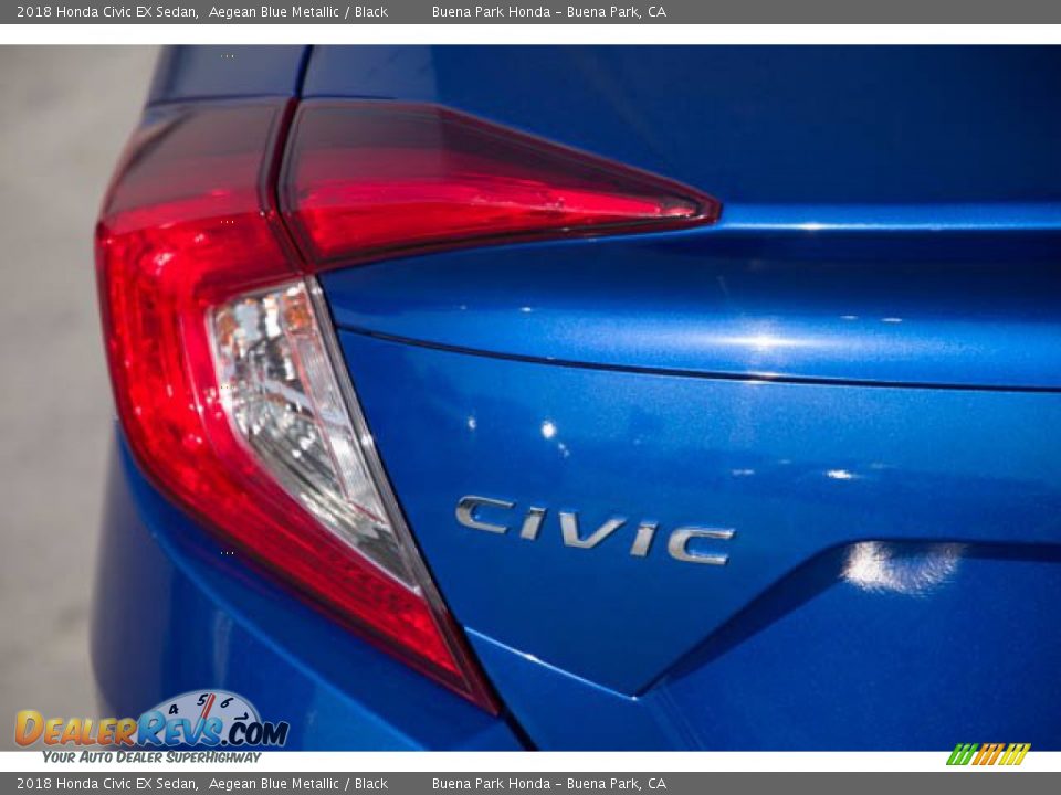 2018 Honda Civic EX Sedan Aegean Blue Metallic / Black Photo #12