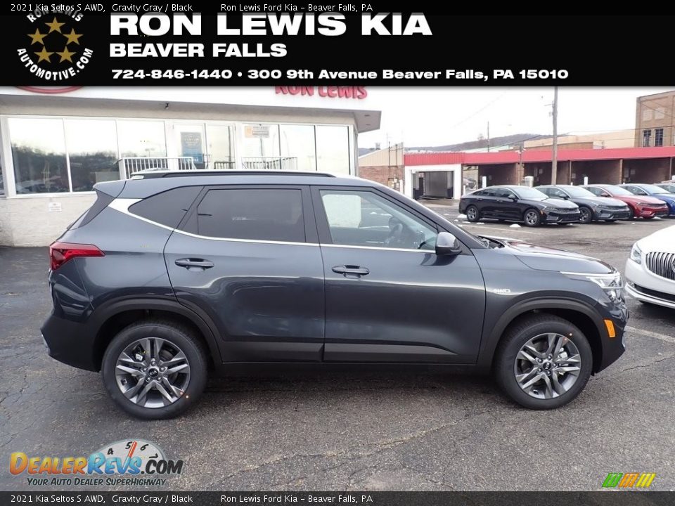 2021 Kia Seltos S AWD Gravity Gray / Black Photo #1