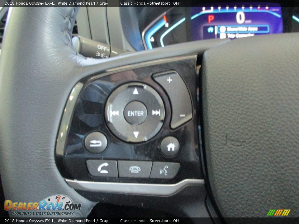2018 Honda Odyssey EX-L White Diamond Pearl / Gray Photo #32