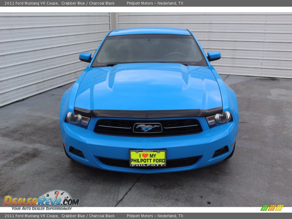 2011 Ford Mustang V6 Coupe Grabber Blue / Charcoal Black Photo #3