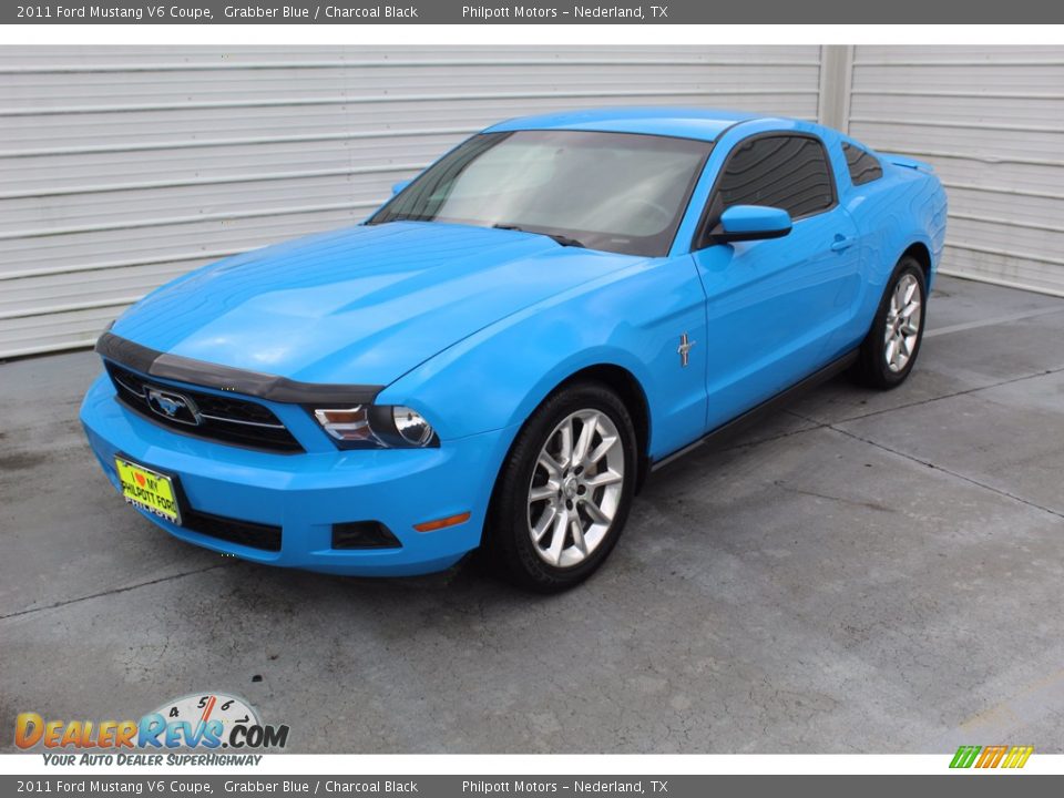 2011 Ford Mustang V6 Coupe Grabber Blue / Charcoal Black Photo #4