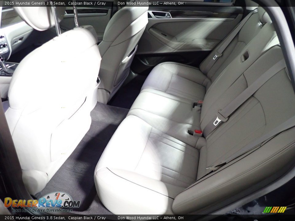2015 Hyundai Genesis 3.8 Sedan Caspian Black / Gray Photo #26