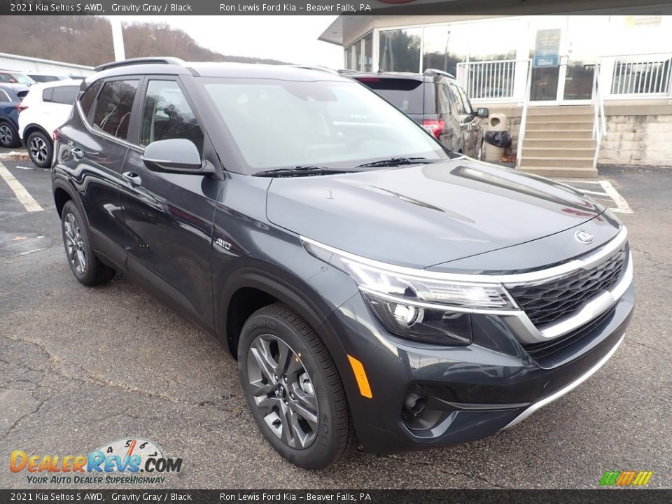 2021 Kia Seltos S AWD Gravity Gray / Black Photo #3