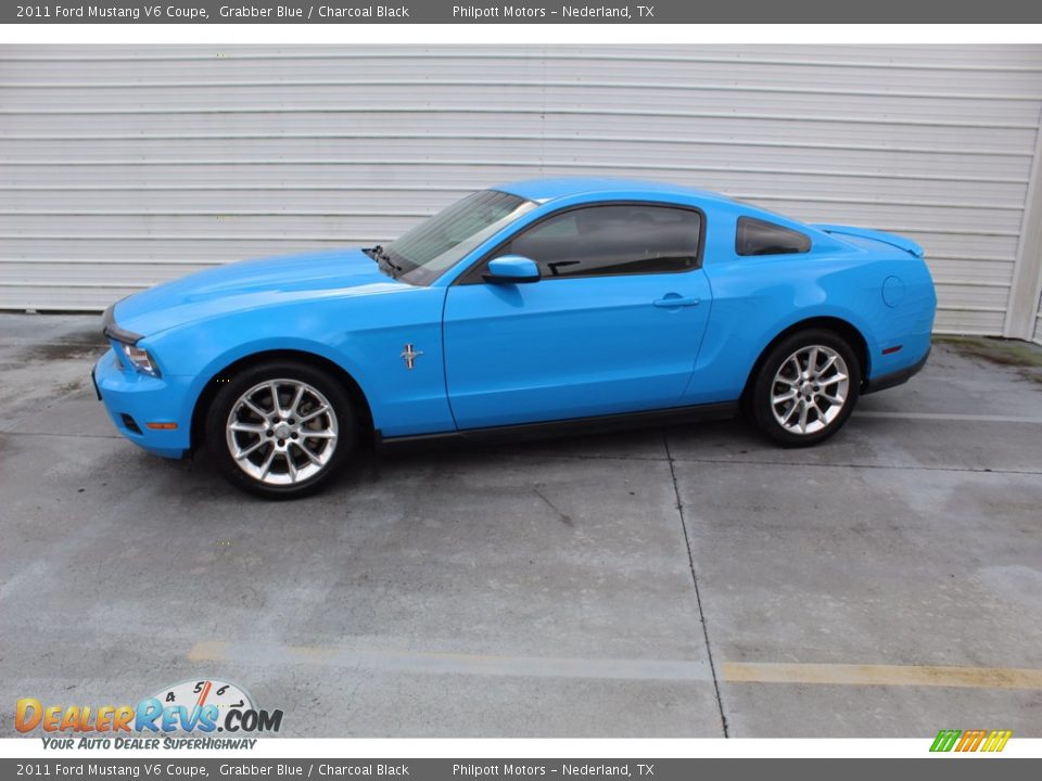 2011 Ford Mustang V6 Coupe Grabber Blue / Charcoal Black Photo #5