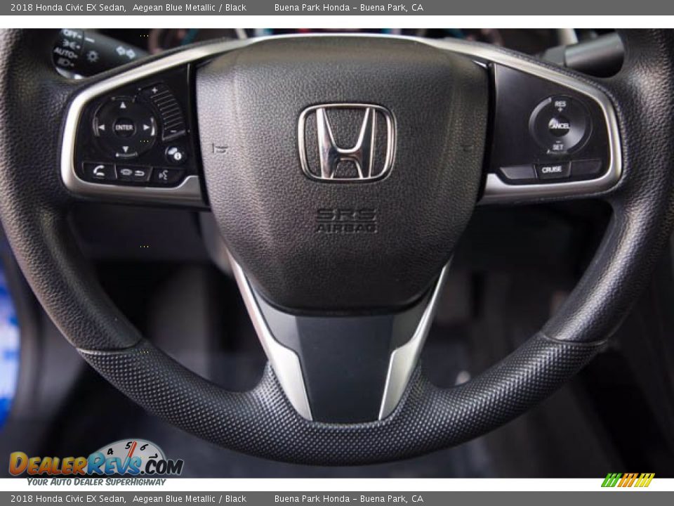 2018 Honda Civic EX Sedan Aegean Blue Metallic / Black Photo #15
