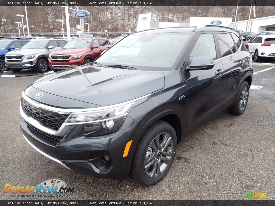 2021 Kia Seltos S AWD Gravity Gray / Black Photo #5