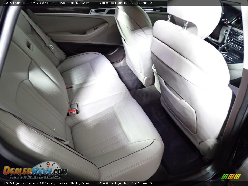 2015 Hyundai Genesis 3.8 Sedan Caspian Black / Gray Photo #29