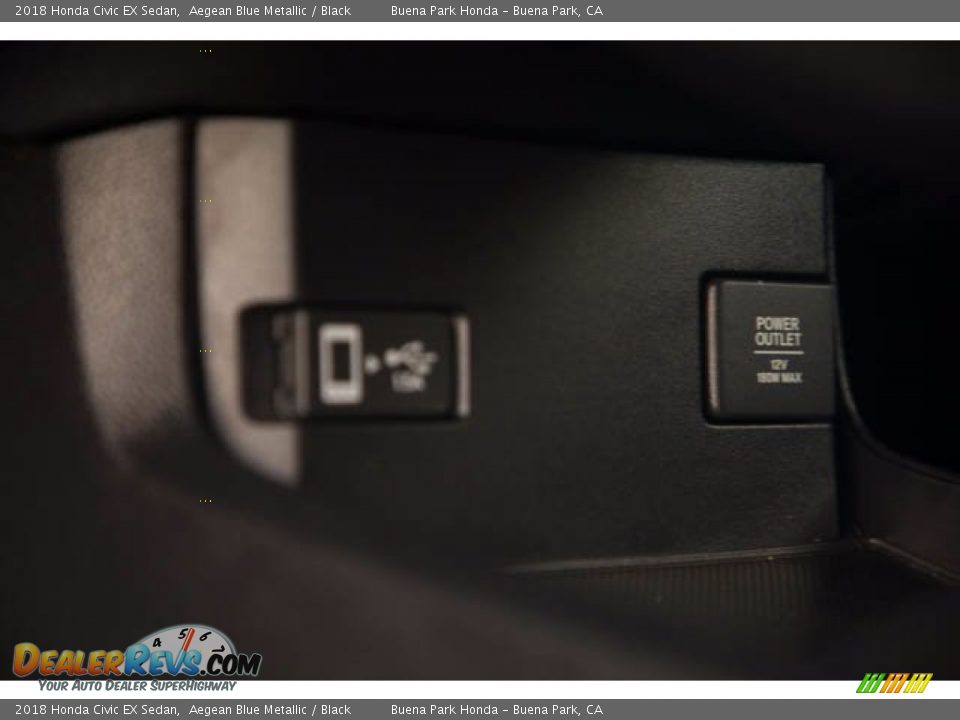 2018 Honda Civic EX Sedan Aegean Blue Metallic / Black Photo #19