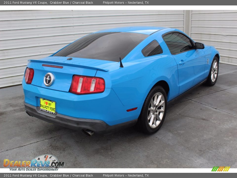 2011 Ford Mustang V6 Coupe Grabber Blue / Charcoal Black Photo #10