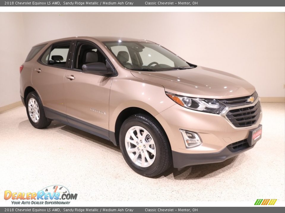 2018 Chevrolet Equinox LS AWD Sandy Ridge Metallic / Medium Ash Gray Photo #1