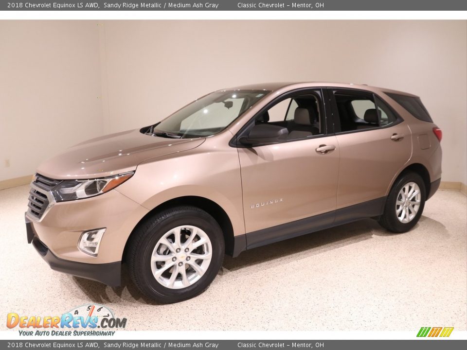 2018 Chevrolet Equinox LS AWD Sandy Ridge Metallic / Medium Ash Gray Photo #3