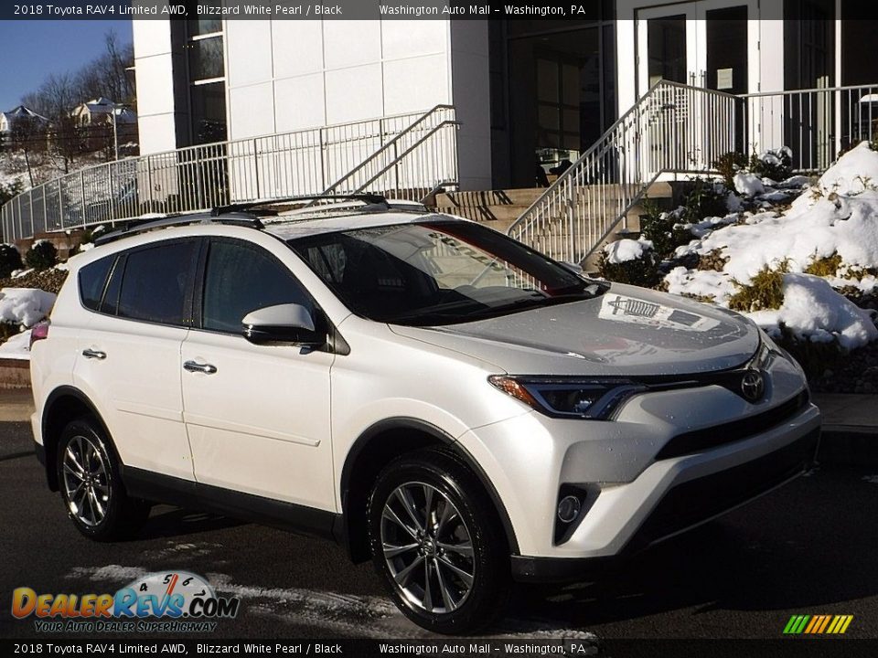 2018 Toyota RAV4 Limited AWD Blizzard White Pearl / Black Photo #1