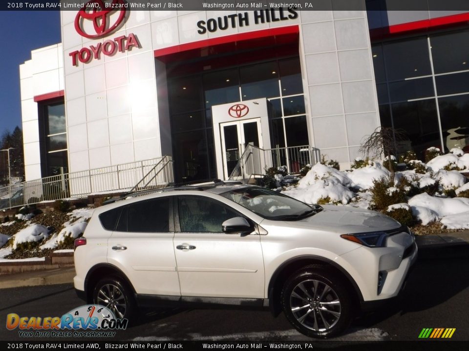 2018 Toyota RAV4 Limited AWD Blizzard White Pearl / Black Photo #2