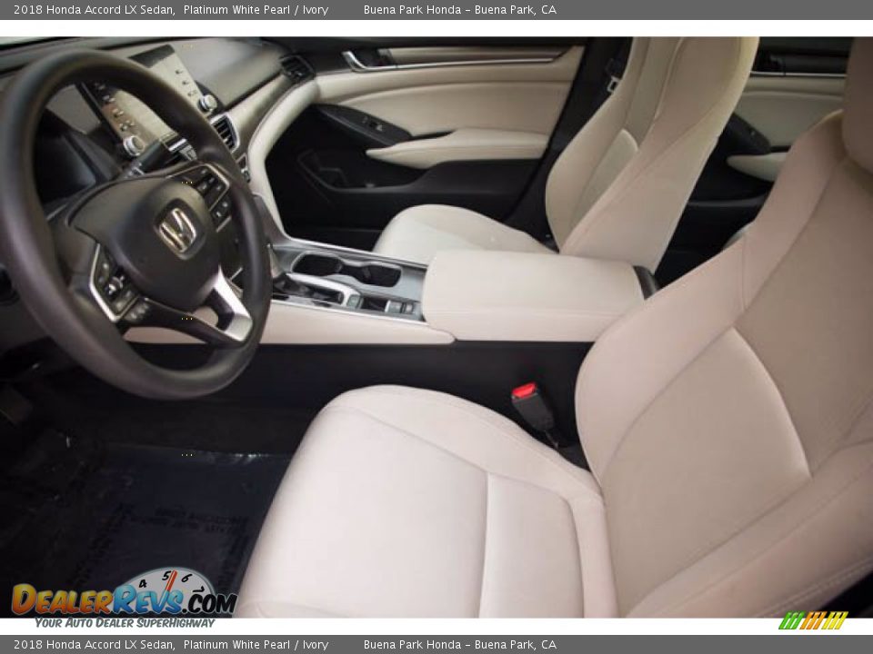 2018 Honda Accord LX Sedan Platinum White Pearl / Ivory Photo #3