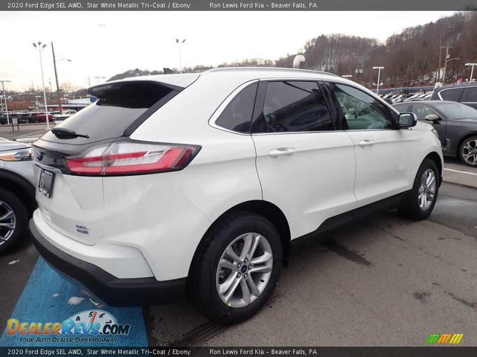 2020 Ford Edge SEL AWD Star White Metallic Tri-Coat / Ebony Photo #2
