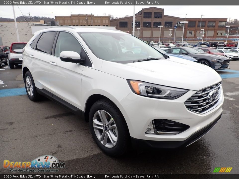 2020 Ford Edge SEL AWD Star White Metallic Tri-Coat / Ebony Photo #3