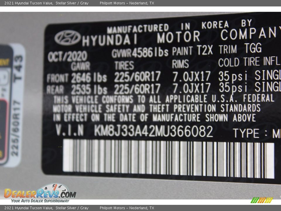 2021 Hyundai Tucson Value Stellar Silver / Gray Photo #23